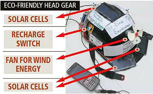 Especificaciones del casco de protección con cargador de celular.