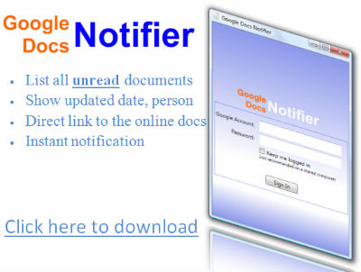 Google Docs Notifier