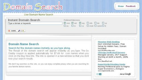 Thedomainsearch