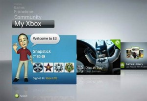 Xbox 360 interfaz