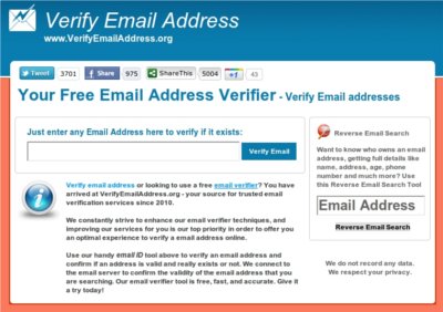 verify email andress