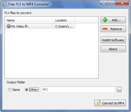 Free FLV to MP4 Converter