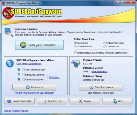 SuperAntiSpyware Free Edition