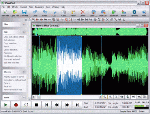 WavePad Sound Editor Free