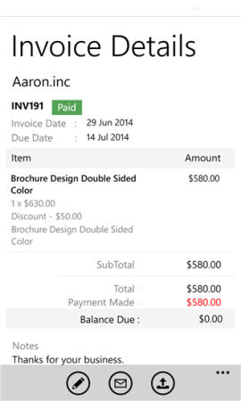 Zoho Invoice