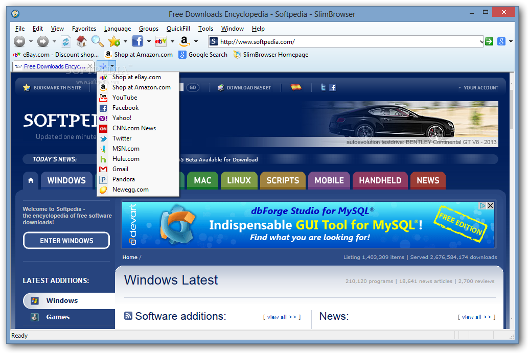 Slim Browser 18.0.0.0 free instal